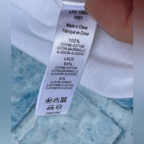 La Perla nightgown sleepwear white cotton mini size medium - Picture 9 of 12